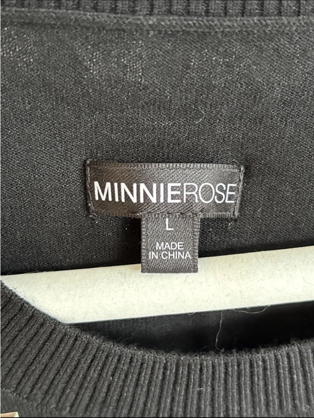 Minnie Rose Women’s Viscose Western Embellished Tank Black SIZE LARGE NWOT - Picture 3 of 3